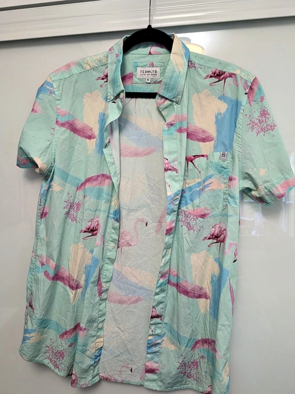 TEAMLTD Abstract Flamingo Print Shirt Medium